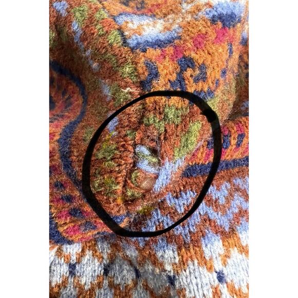 Vintage Eddie Bauer Button Up Cardigan Sweater Sz Large 100% Lambs Wool - Picture 9 of 9